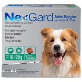 Imagem da oferta Nexgard Antipulgas e Carrapatos para Cães de 10,1 a 25kg - 1 Tablete