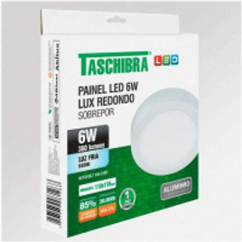 Imagem da oferta Painel LED de Sobrepor Redondo Lux 6W Autovolt Branco 11cm 6500k Luz Branca