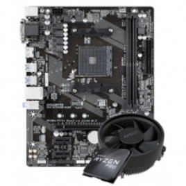 Imagem da oferta Kit Upgrade Placa mãe Gigabyte GA-A320M-S2H AMD AM4 + Processador AMD Ryzen 3 2200G