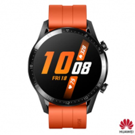 Imagem da oferta Smartwatch GT 2 - LTN-B19P Huawei com 1,39", Pulseira de Silicone Laranja, Bluetooth e 4GB