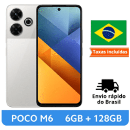 Imagem da oferta Smartphone POCO M6 Versão Global 128GB 6GB RAM
