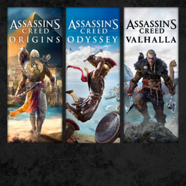 Imagem da oferta Pacote Jogos Assassin's Creed: Assassin's Creed Valhalla, Assassin's Creed Odyssey e Assassin's Creed Origins - PS4