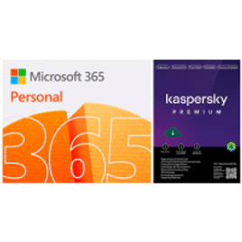 Imagem da oferta Microsoft 365 Personal 1 licença para 1 usuário Assinatura 3 meses + Kaspersky Antivírus Premium para 1 dispositivo Licença 3 meses