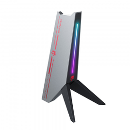 Suporte para Fone de Ouvido RGB Light Dual USB 2.0 Portas de Áudio - BlitzWolf BW-GTK0 - Cinza