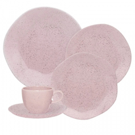 Imagem da oferta Aparelho De Jantar E Chá Oxford Ryo Porcelana 20 Peças Pink Sand