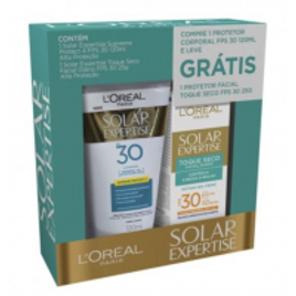 Imagem da oferta Kit Protetor Solar L’Oréal Expertise Supreme Protect 4 FPS30 120ml + Protetor Solar Facial Antirrugas FPS30 25g