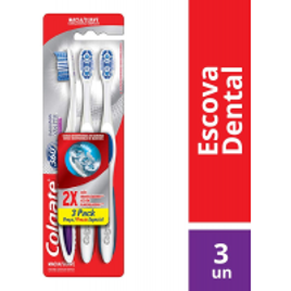 Imagem da oferta Escova Dental Colgate 360º Luminous White 3unid Promo c/ Desconto