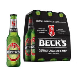 Imagem da oferta Pack 6 Cervejas Becks Bremen Germany Pilser 330ml