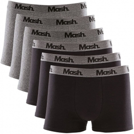 Kit 6 Cuecas Boxer Algodão Mash - Masculina