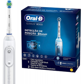 Imagem da oferta Escova Elétrica Oral-B Genius 8000 Bivolt + 2 Refis Sensi Ultrafino e CrossAction