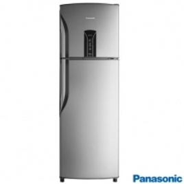 Imagem da oferta Refrigerador de 02 Portas Panasonic Frost Free 387 Litros Aço Escovado - NR-BT42BV1X 127V
