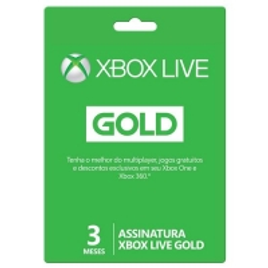 Imagem da oferta Xbox Live Gold - 3 Meses