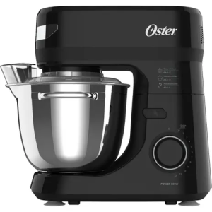 Batedeira Planetária Oster Preta 850W 12 Velocidades Tigela Inox 4L OBAT641