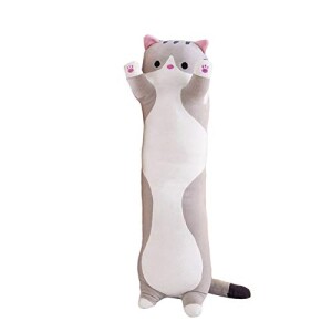 mewmewcat Gato bonito dos desenhos animados em forma de boneca de brinquedo de pelúcia brinquedo dormir longo lance pre