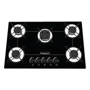 Cooktop 5 Bocas Ultra Chama Preto Trempe Aramada Bivolt Chamalux