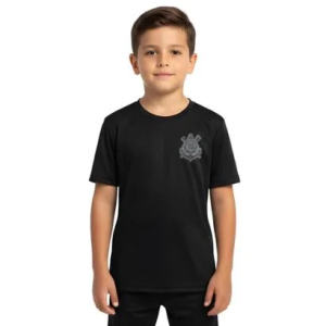 Camiseta Infantil Corinthians Dry All Black 26