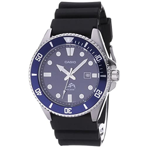 Casio Série MDV106 | Relógio analógico unissex | 200 m WR | Caixa de aço inoxidável | Pulseira de resina | 2 pontei