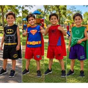 Fantasia Infantil Super Herói (Tam.2 ao 10 Diversos Personagens)