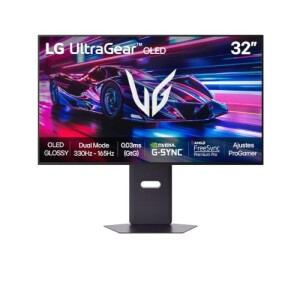 Monitor LG UltraGear OLED 32“, UHD 4K, 330Hz, Dual Mode, 0,03ms (GtG), AMD FreeSync Premium, Nvidia G-Sync, DCI-P3, DisplayHDR True Black 400, Preto
