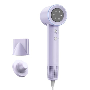 Gokoco Secador De Cabelo Profissional 110v 127v, 120000 Rpm High Speed Hair Dryer 1600w Com Display Digital Led E Bocal De Ar Magnético