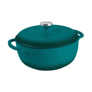 Lodge Forno holandês de ferro fundido esmaltado de 4,5 litros com tampa duas alças Seguro para forno até 260