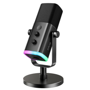 FIFINE AM8 Microfone dinâmico USBXLR para gravação de podcast Streaming