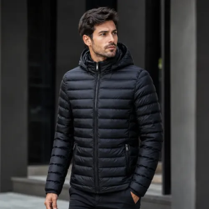 Jaqueta Masculina Puffer Corta Vento Bobojaco Blusa De Frio Preto Gg