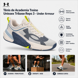 Tênis de Academia Treino Unissex Tribase Reps 3 - Under Armour
