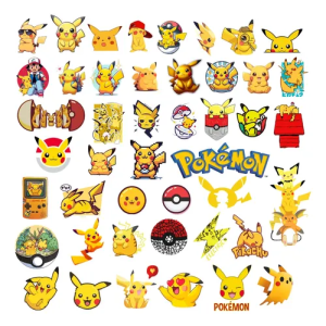 Cartela Pikachu 47 Adesivos Resistentes E Impermeáveis