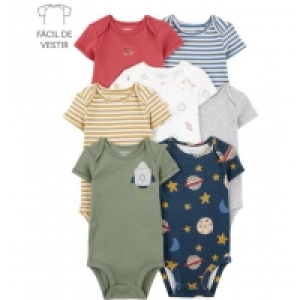 Kit Body Bebê 7 Peças Planetas e Foguetes Multicor Carter's