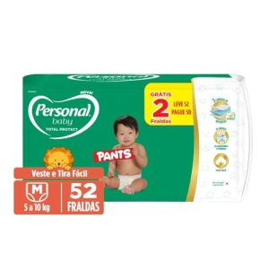 Fralda Personal Baby Total Protect Pants M 52 unidades