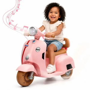 Moto Elétrica Infantil Scooter 6v Recarregável Com Luz E Som Rosa