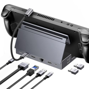 UGREEN Steam Deck Dock Hub USB C 9 em 1 com Suporte Ajustável
