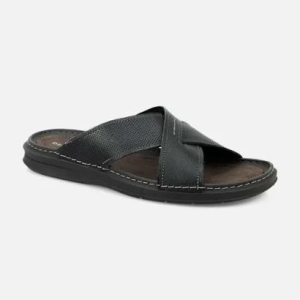 Chinelo Masculino Democrata Couro Slide Lazy