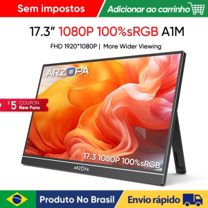 Monitor Gamer Portátil ARZOPA 17,3" 1080P FHD