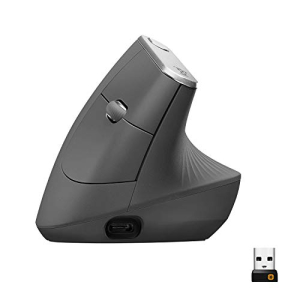 Mouse sem fio Logitech MX Vertical com Design Ergonômico para Redução de Tensão Muscular Conexão USB Unifying ou B