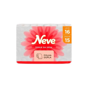 2 unidades de Papel Higiênico Folha Dupla 30m Leve 16 e Pague 15 Neve