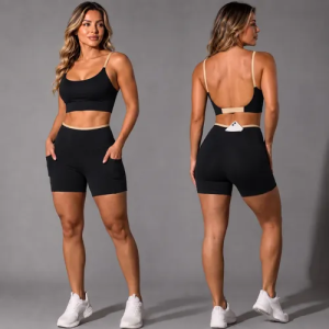 Conjunto Academia Fitness Top E Short Kit Zero Transparência