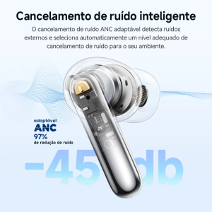 Qcy melobuds n50 anc bluetooth 5.4 fones de ouvido sem fio cancelamento de ruído ativo 6 microfones chamada clara fones