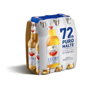 Amstel Ultra Cerveja Puro Malte Pack de 6 Long Neck 275ml