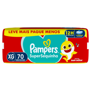 Fralda Pampers Supersequinha XG com 70 Unidades