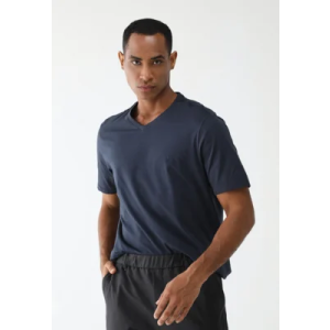 Camiseta Dudalina Reta Logo Bordado Azul-Marinho