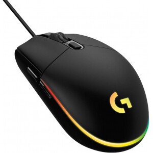 Mouse Gamer Logitech G203 LIGHTSYNC RGB Efeito de Ondas de Cores 6 Botões Programáveis e Até 8.000 DPI - Preto