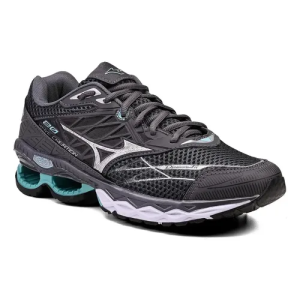 Tênis Mizuno Wave Creation Original Macio Corrida Treino Grafiteverde 38 Br