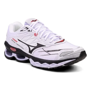 Tênis Mizuno Academia Creation Caminhada Macio Treino Oferta Mizuno Branco Preto 40 Br