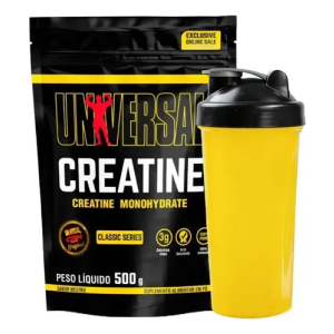 Kit Creatina Monohidratada 500g Refil + Coqueteleira - Universal Nutrition