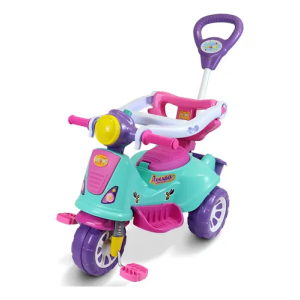 Triciclo Infantil Avespa Pink Maral Com Pedal