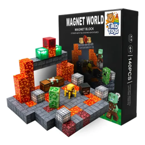 Kit Blocos Magnéticos Montar Construção Minecraft Portal