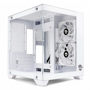 Gabinete Gamer Ninja Akyra X2 White Mid Tower M-ATX