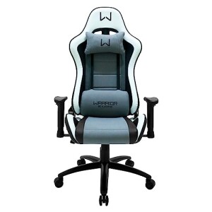 Warrior Cadeira Gamer Sense Elite Branco Couro Sintético c Tecido Ajuste de Altura e Almofadas Ergonômicas p Gaming